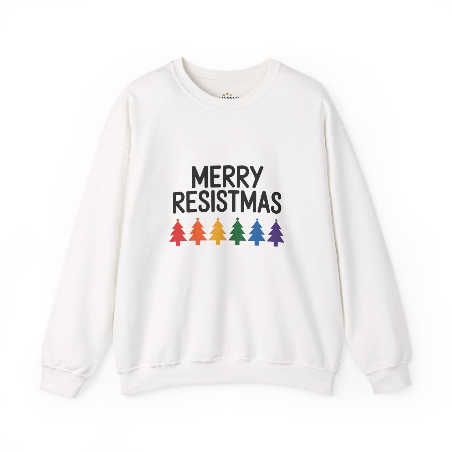 Merry Resistmas Sweatshirt, Holiday Sweatshirt, Christmas Sweatshirt, Anti Maga Sweatshirt, Multiple Colors, Free Shipping