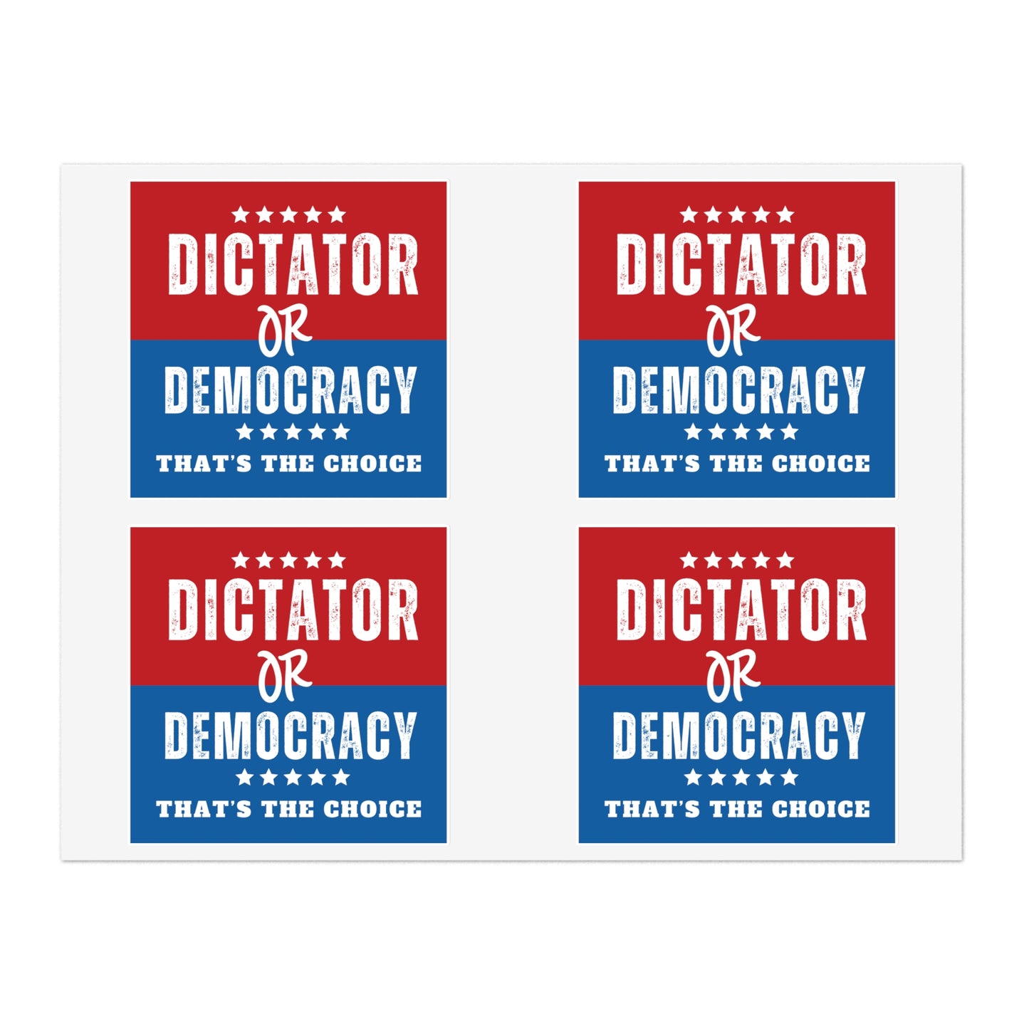 dictator or democracy sticker sheet