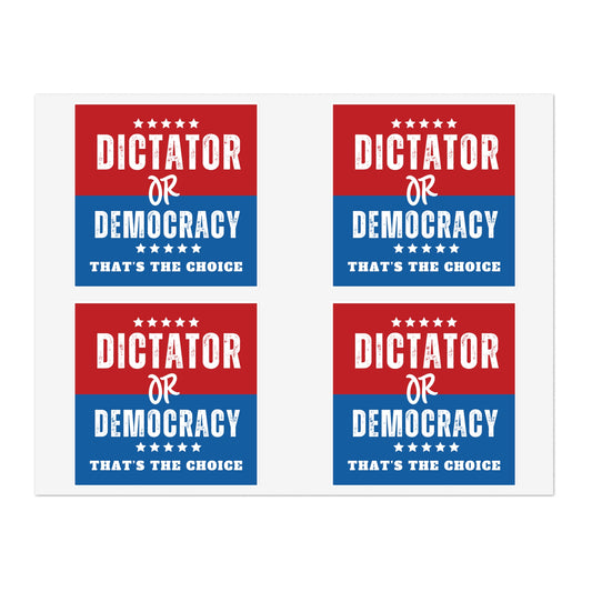 dictator or democracy sticker sheet