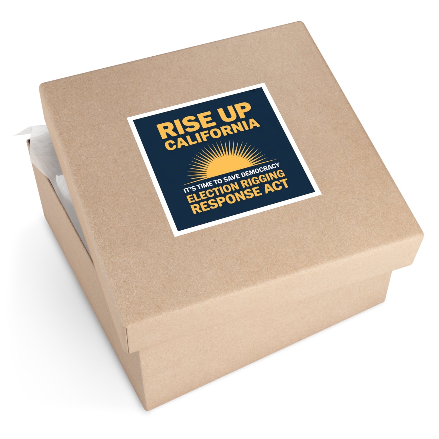 Election Rigging Response Act Sticker,  Prop 50 Sticker, Rise Up California, Fair Maps Sticker, Indoor/Outdoor, Multiple Sizes
