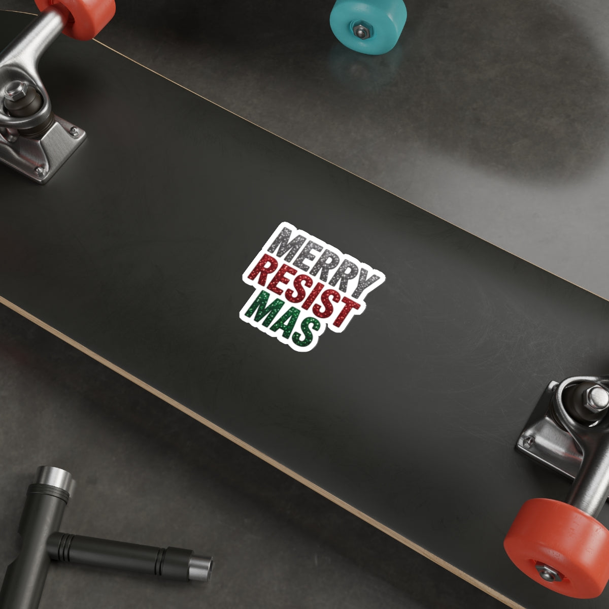 Merry Resistmas Sticker, Premium Vinyl, Indoor/Outdoor, Multiple Sizes Available, Holiday Stickers, Christmas Stickers, Anti Trump Stickers
