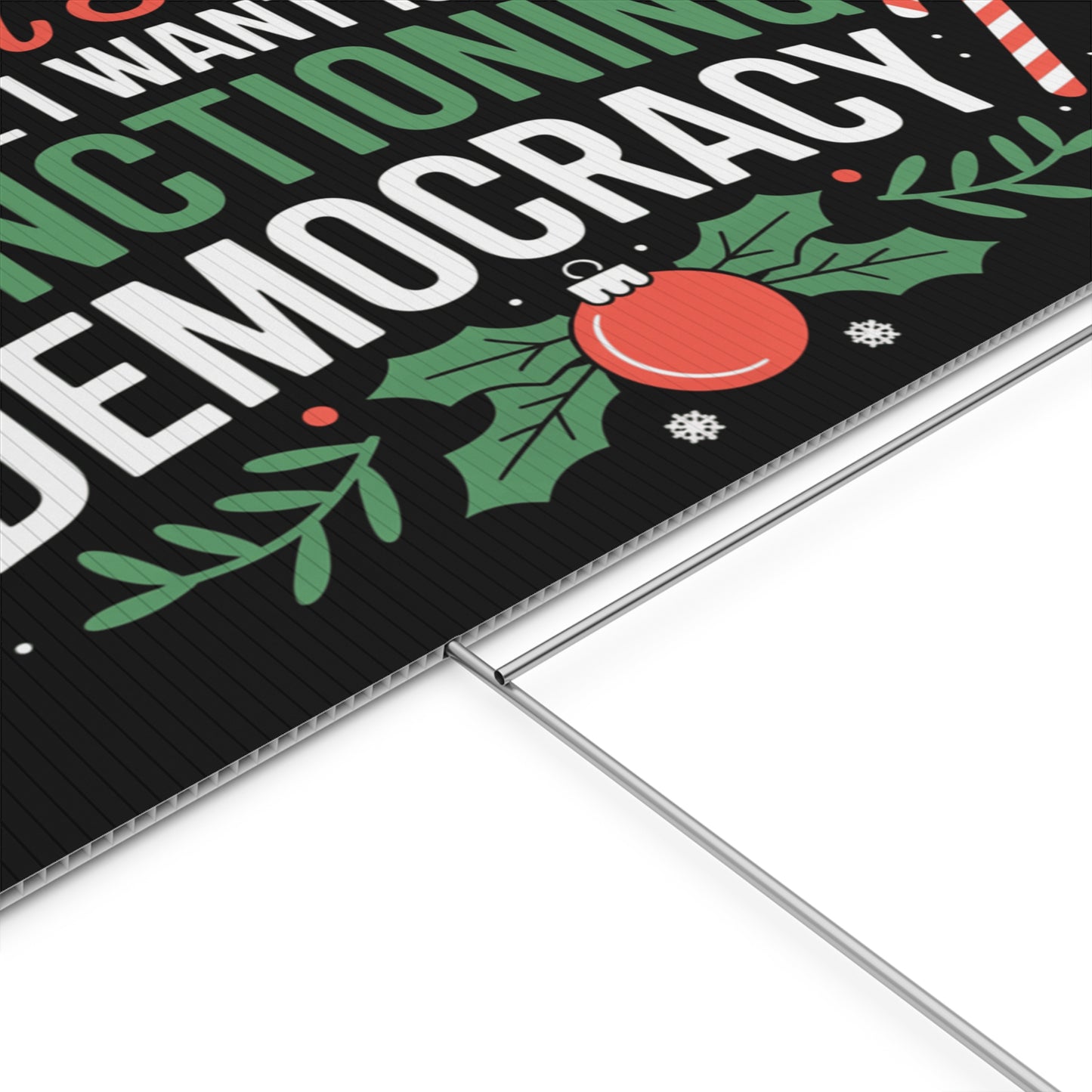 Dear Santa Yard Sign, Funny Political Christmas Yard Sign, Holiday Yard Sign with H Stake, Democracy Yard Sign, Multiple Sizes