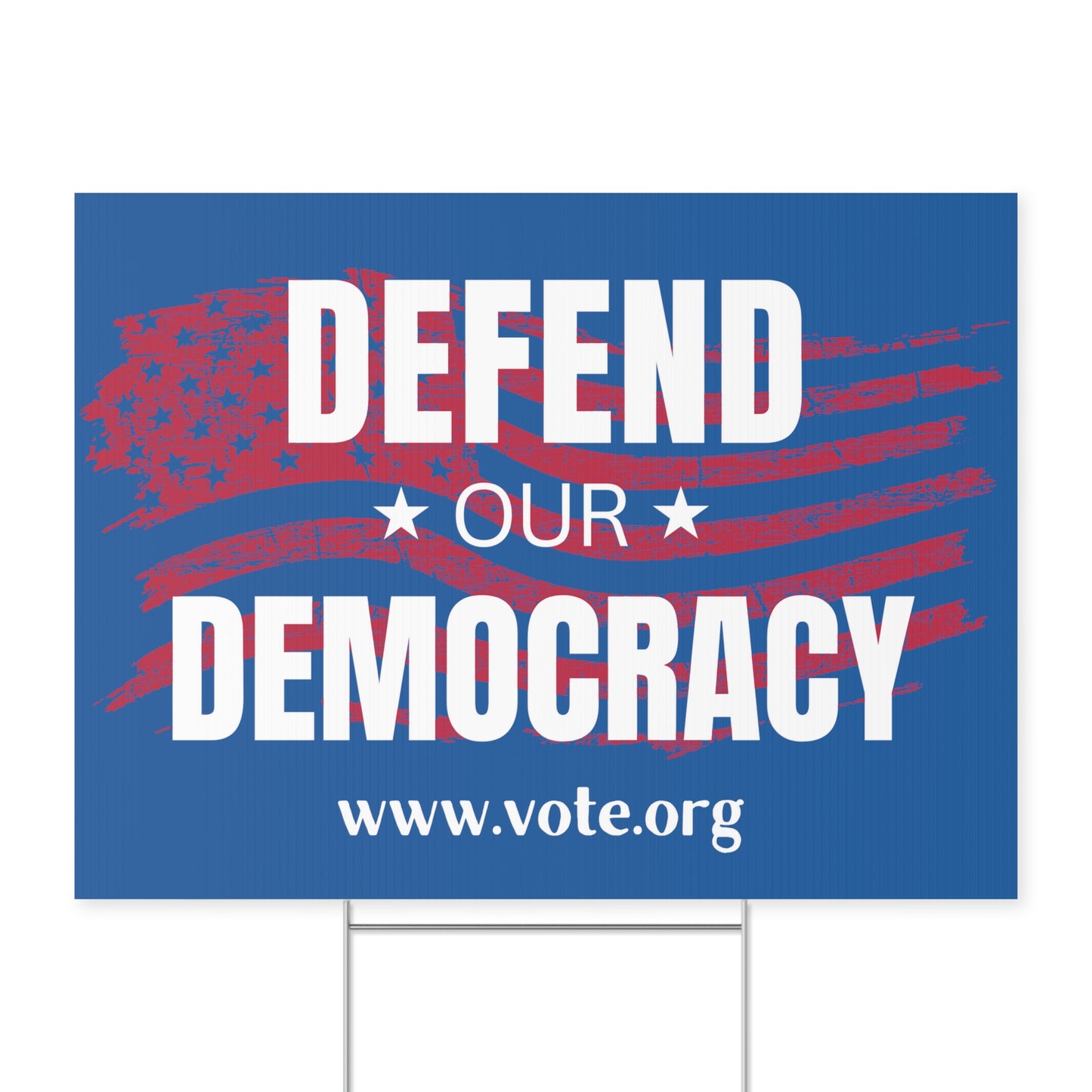 Democracy Yard Sign, Democracy Lawn Sign, Defend Democracy