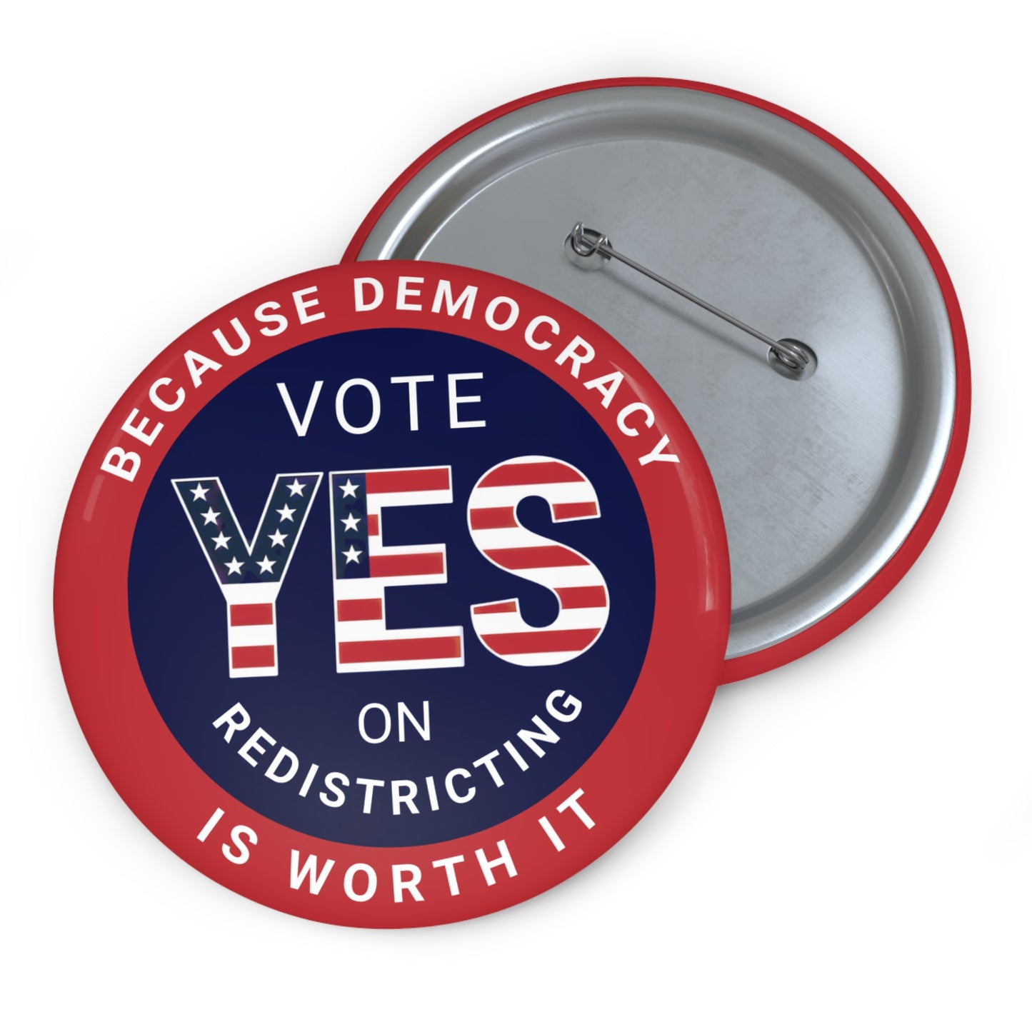 Vote Yes on Virginia Redistricting 3" Pins - Virginia Special Election Signs