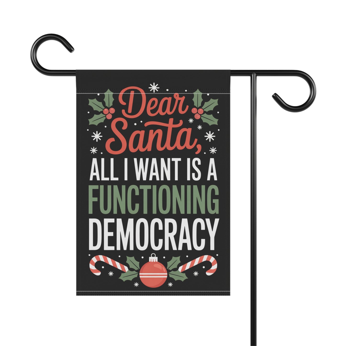 Dear Santa Holiday Garden Flag, Christmas Garden Flag, Holiday Garden Flag, Funny Political Holiday Decor, Democracy Gift, Free Shipping