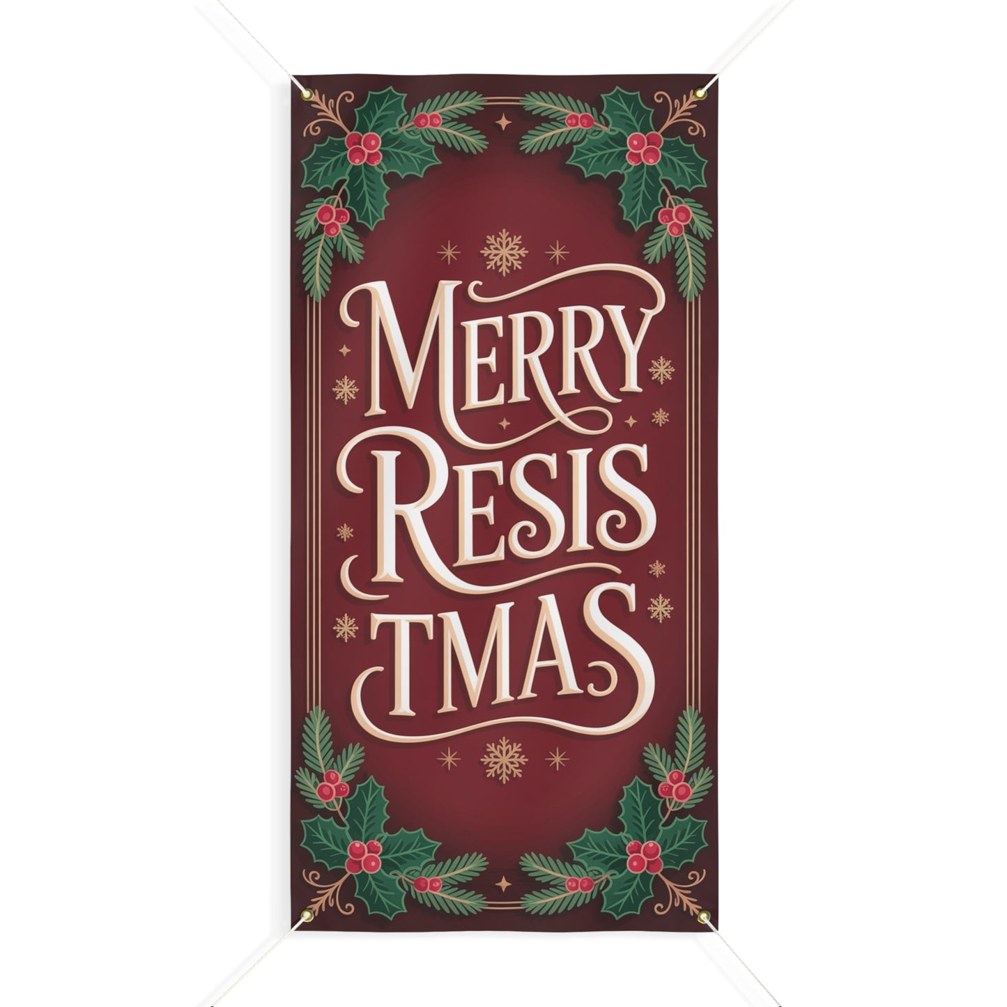 Merry Resistmas Banner,  Christmas Door Sign, Christmas Door Decor, Holiday Door Sign, Holiday Door Decor