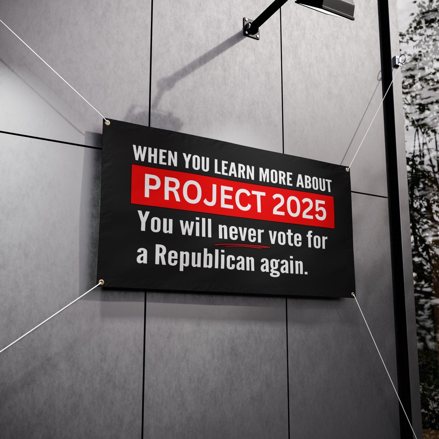 Project 2025 Education, Vinyl Indoor/Outdoor Banner, 48 x 24 or 72 x 36, Vote Banner