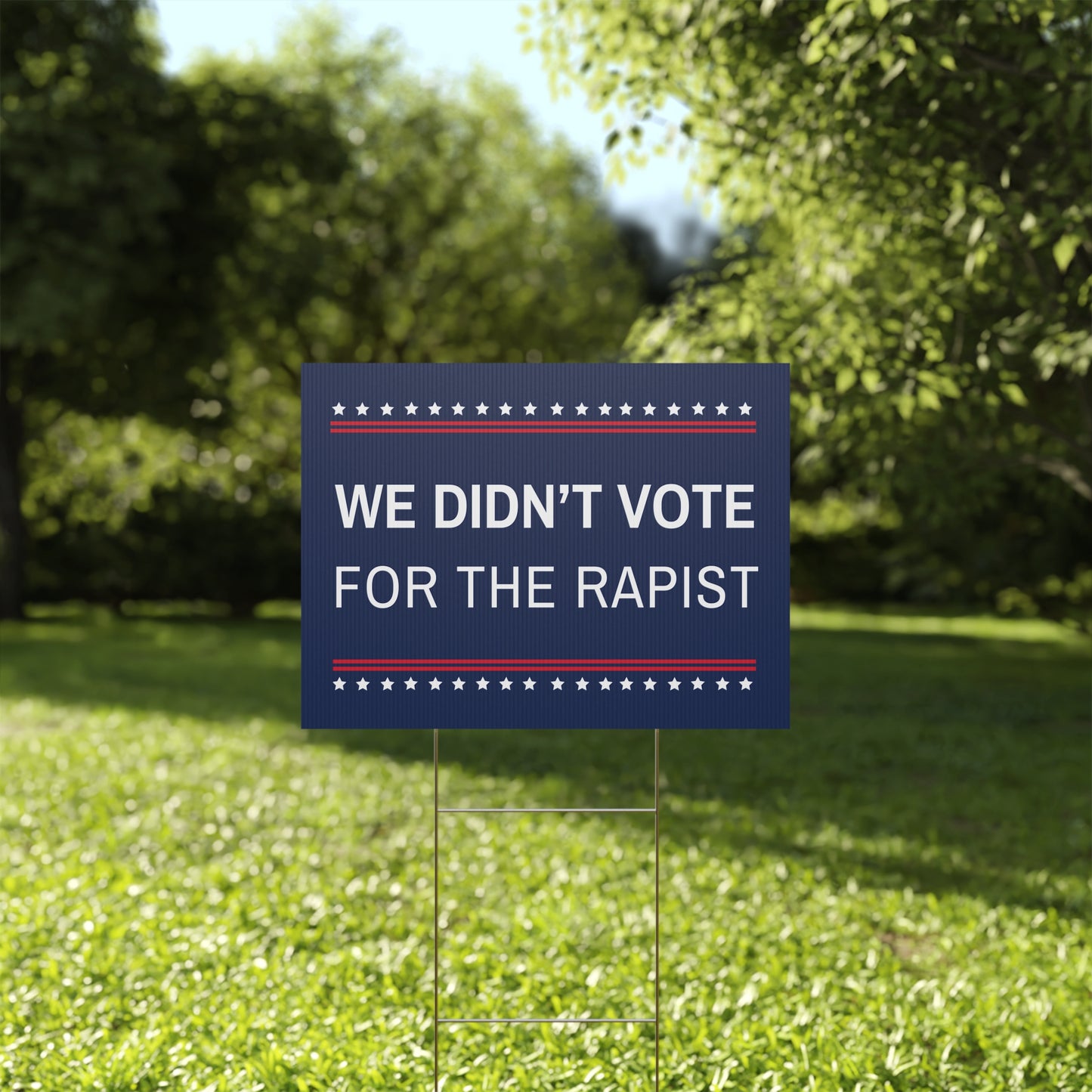 We Didn't Vote for a Rapist Yard Sign, Anti Trump Yard Sign