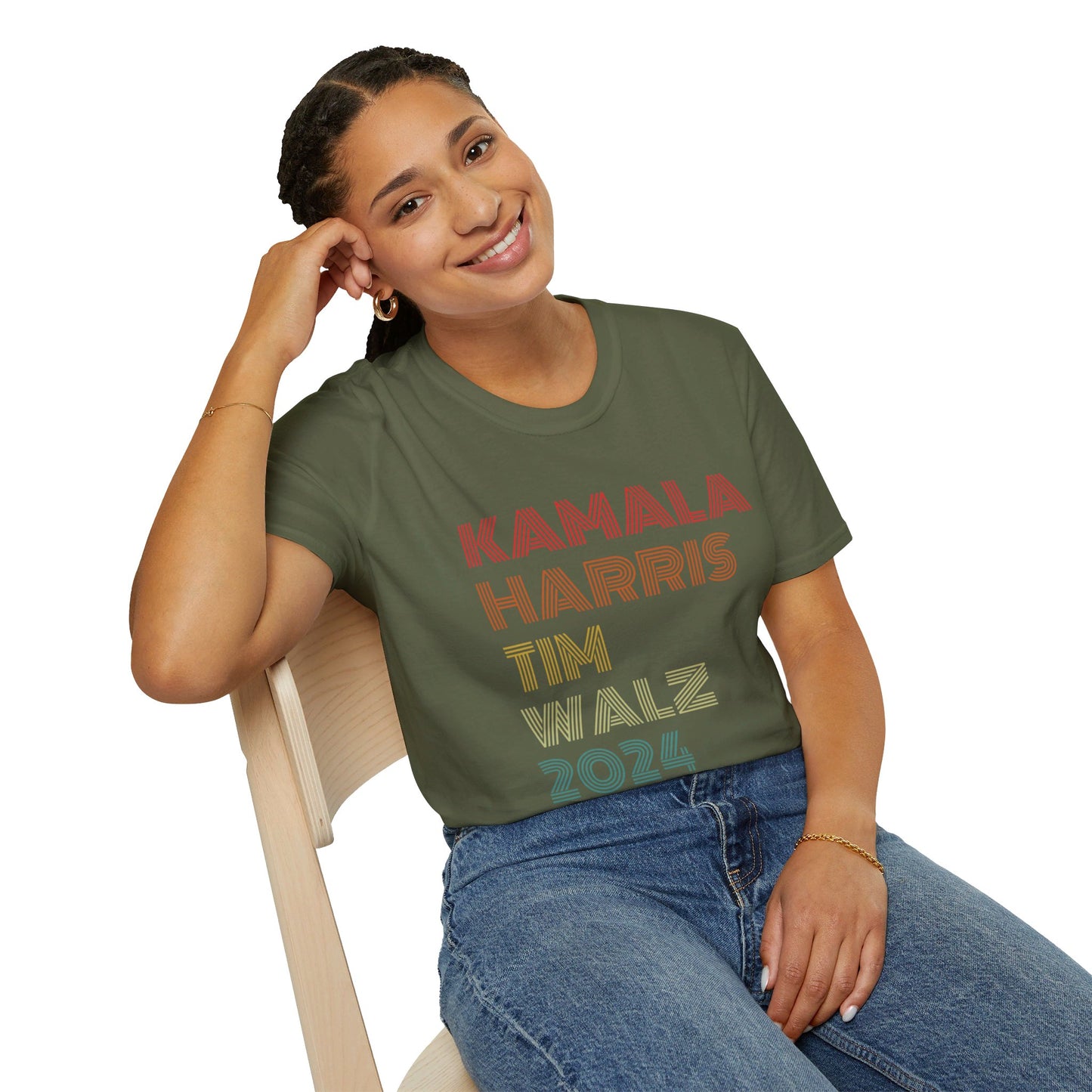 Harris Walz Retro Shirt - Soft, Unisex Style, Multiple Colors, Free Shipping