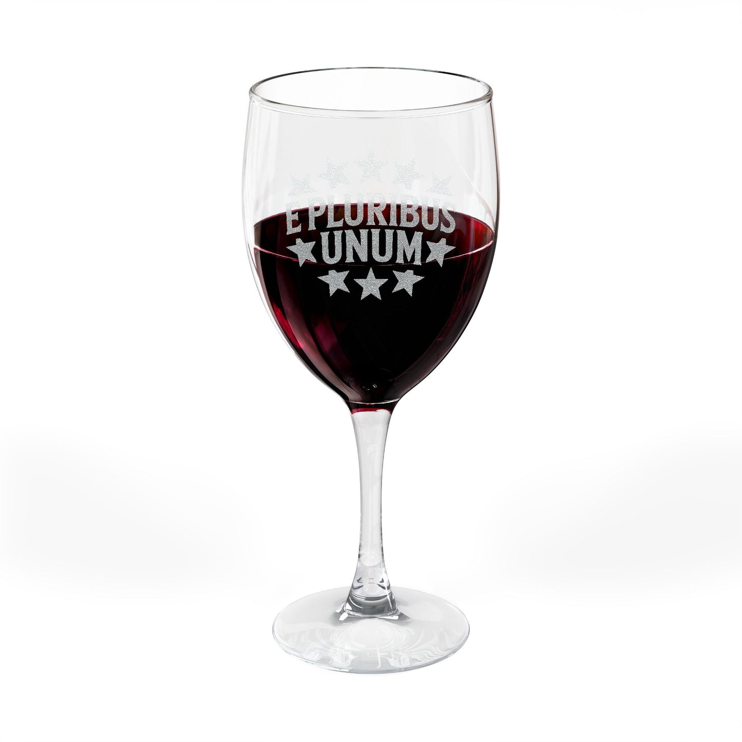 E Plurabis Unum Engraved Wine Glass, No Kings Gifts, Anti Trump Gifts, 10.5 oz, Unique Political Gift, Democracy Gift, Freedom 1776 Gift