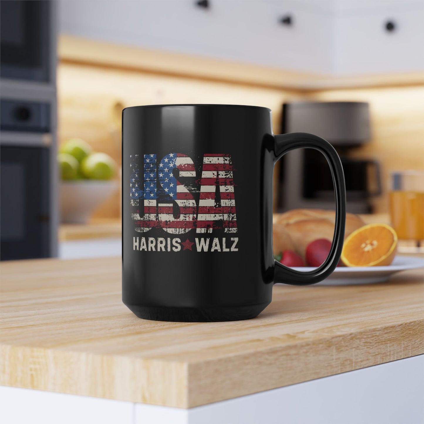 Harris Walz Mug, Black Ceramic Mug (11oz, 15oz), Free Shipping