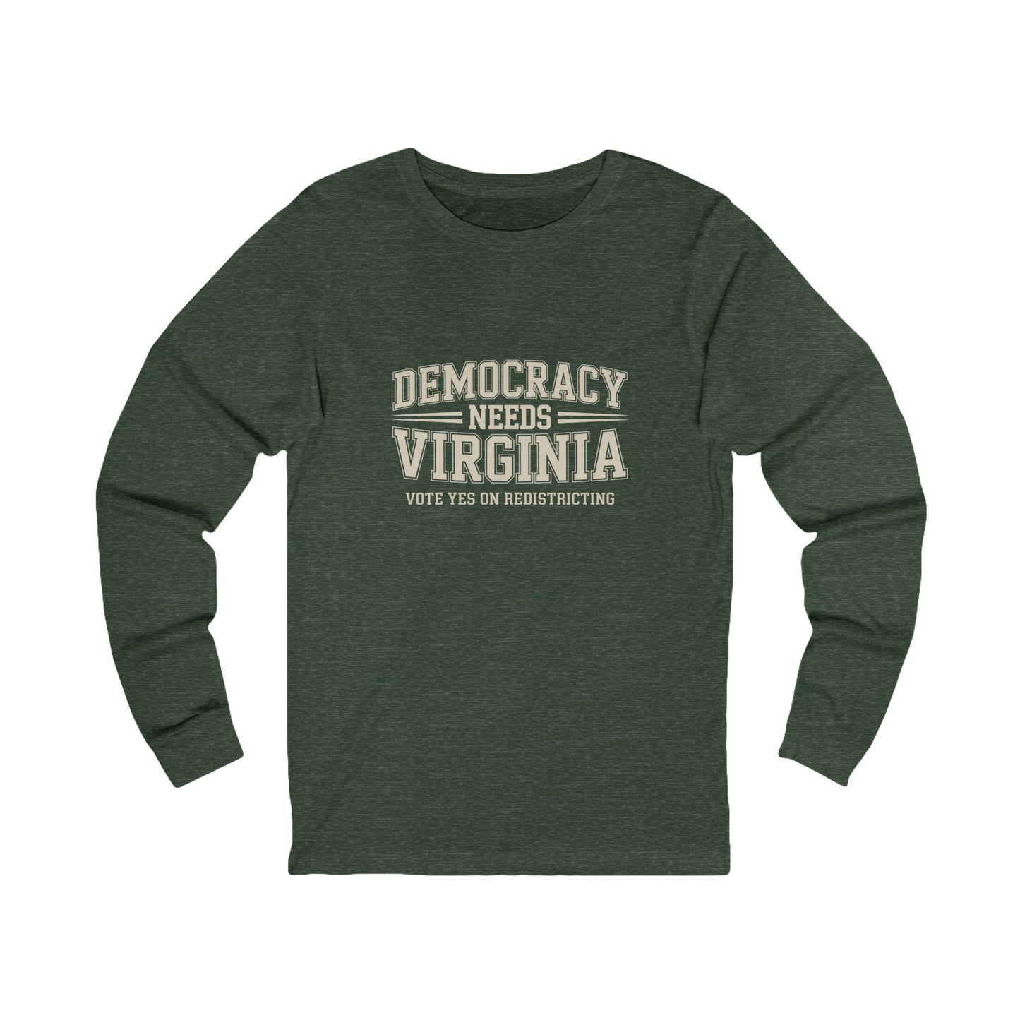 Democracy Needs Virginia, Vote Yes on Virginia Redistricting Shirt, Unisex Fit, Multiple Colors