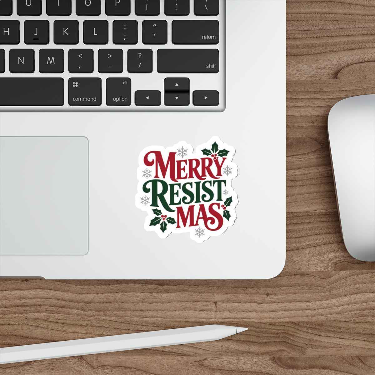 Merry Resistmas Sticker, Premium Vinyl, Indoor/Outdoor, Multiple Sizes Available, Holiday Stickers, Christmas Stickers, Political Gift