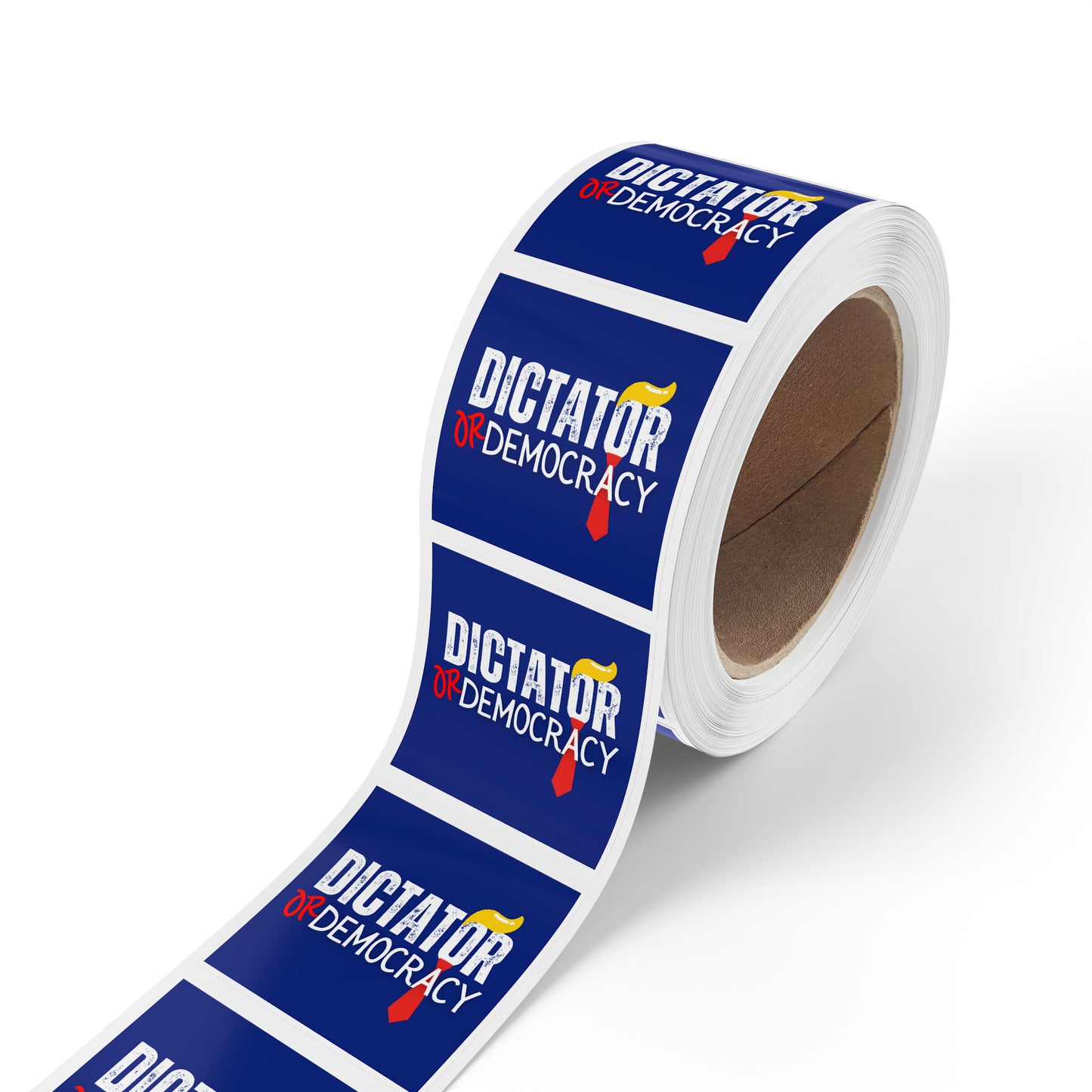 Dictator or Democracy Sticker Rolls, 50, 100 or 250, Free Shipping, Democracy Sign, Vote Sticker, Democrat Sticker, Anti Trump Sticker