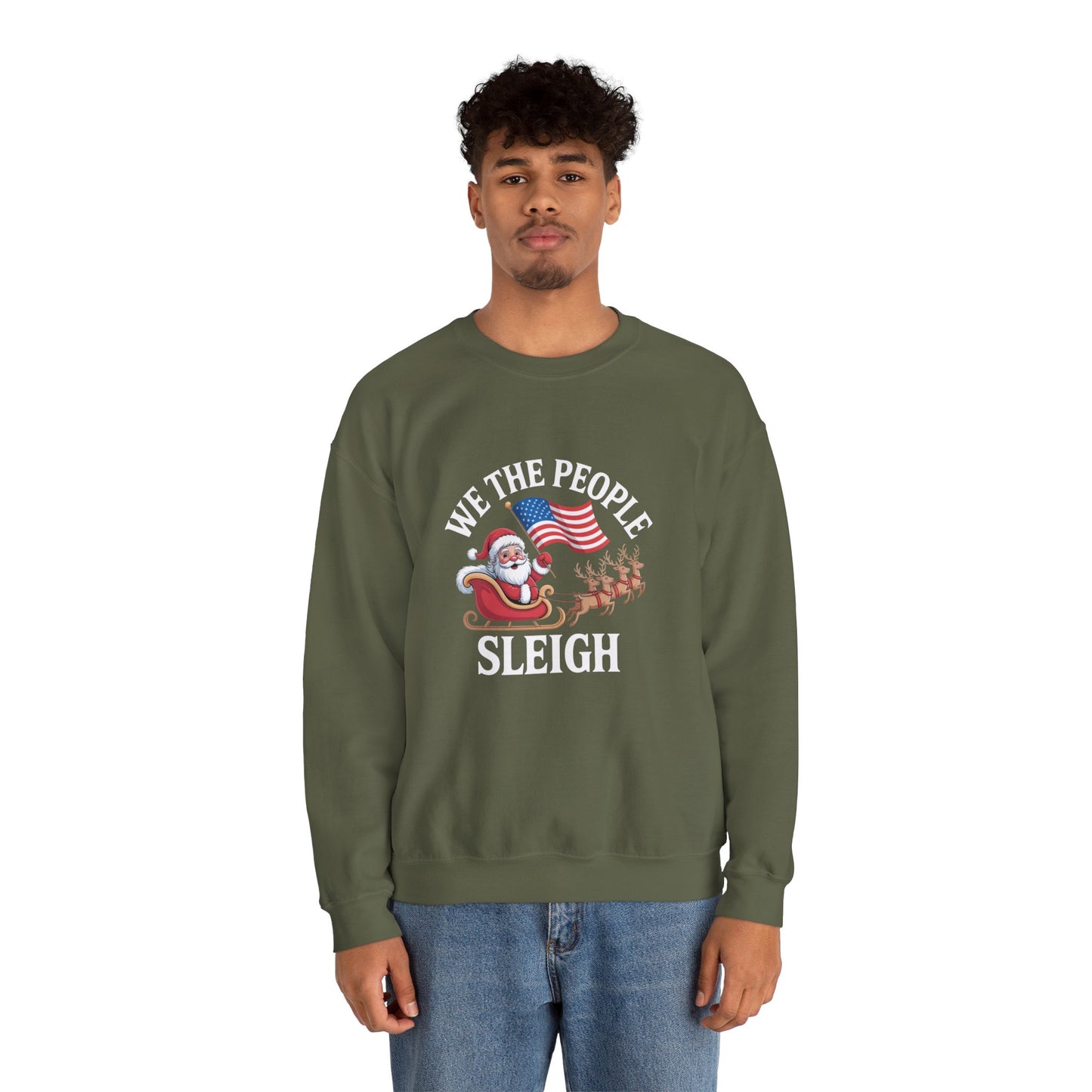 We the People Sleigh Sweatshirt, Merry Resistmas Sweatshirt, Holiday Sweatshirt, Christmas Sweatshirt, Unisex, Many Colors, Free Shipping