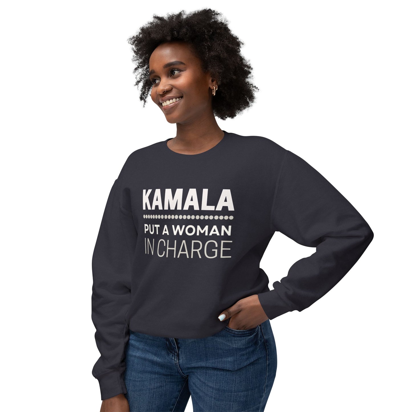 Kamala Harris Sweatshirt, Put a Woman in Charge, Soft, Relaxed Style, Fall Colors