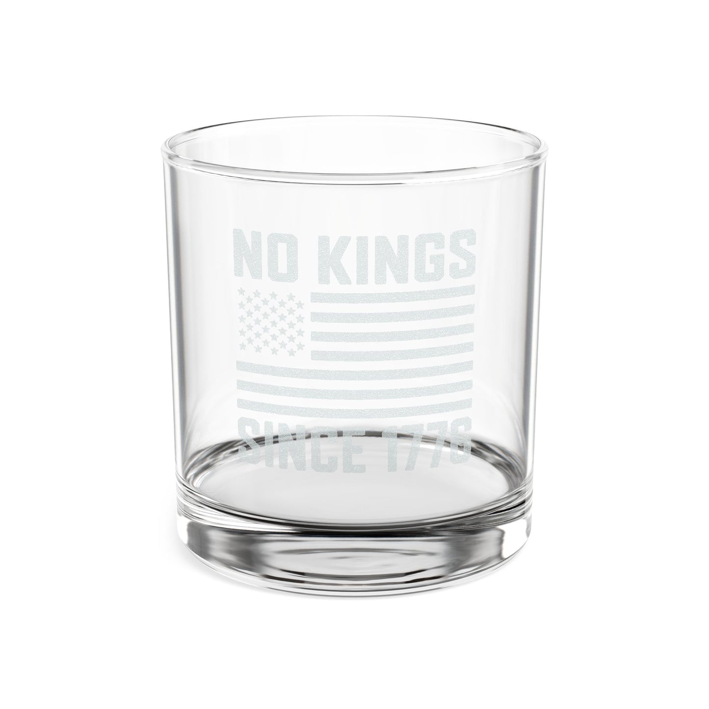 No Kings Engraved Whiskey Glass, No Kings Gifts, Anti Trump Gifts, Patriotic Gifts, 10.5 oz, Unique Political Gift, Democracy Gift