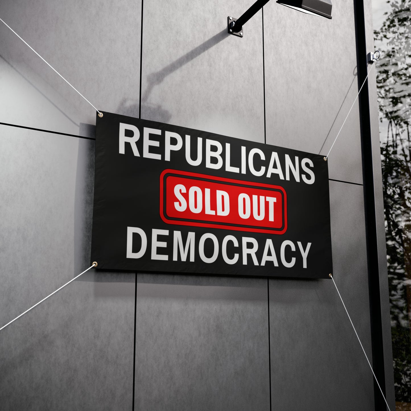 Democracy Banner, Republicans Sold Out Democracy, Vinyl Indoor/Outdoor Banner, 48 x 24 or 72 x 36, Democracy Signs, Vote Signs