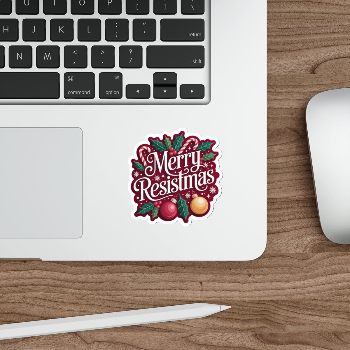 Merry Resistmas Sticker, Premium Vinyl, Indoor/Outdoor, Multiple Sizes Available, Holiday Stickers, Christmas Stickers, Political Gifts