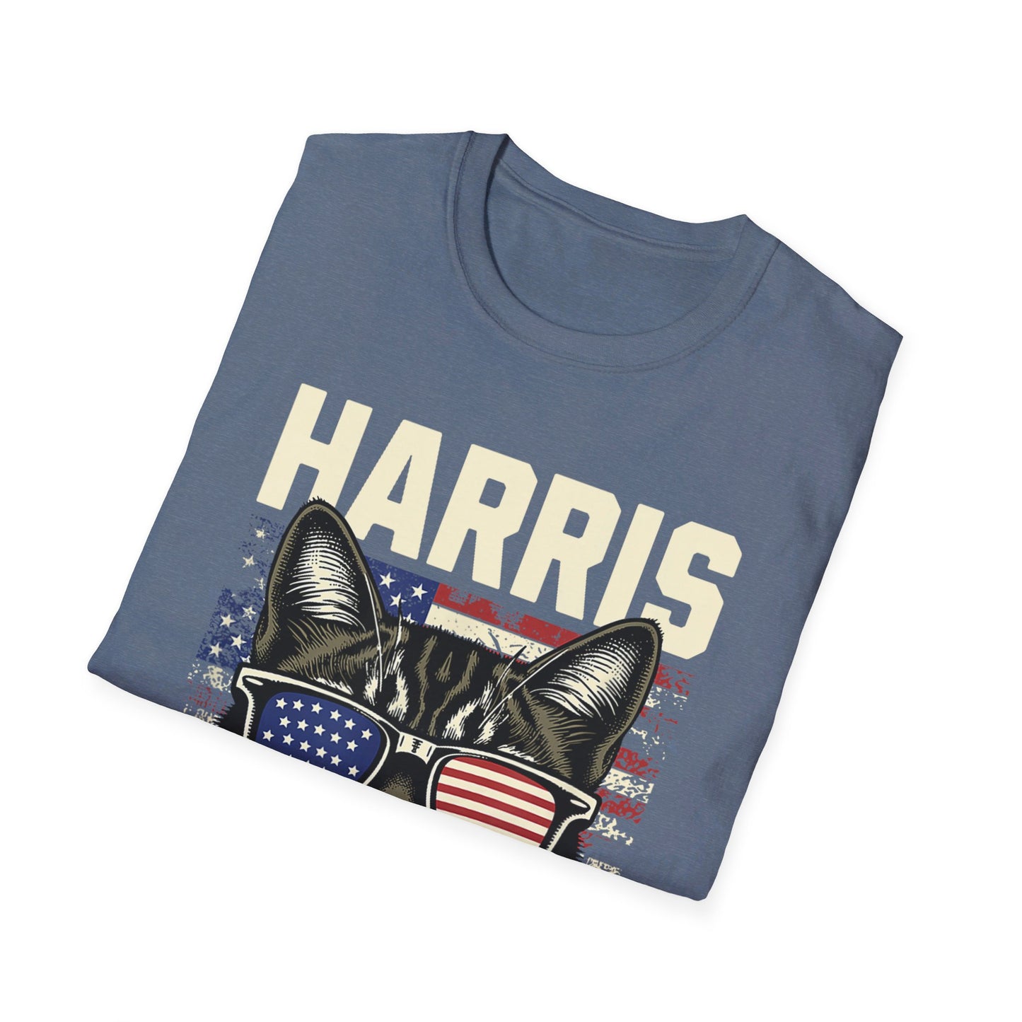 Kamala Harris Cat Tshirt - Soft, Unisex Style, Multiple Colors, Free Shipping