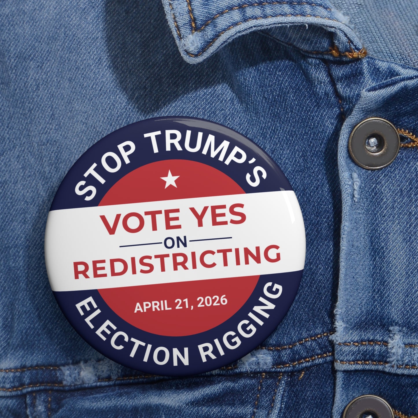 Vote Yes on Virginia Redistricting 3" Pins - Virginia Special Election Signs