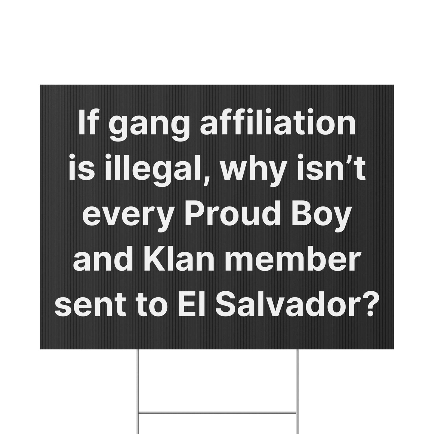 El Salvador Protest Yard Sign | Free Kilmar Garcia Protest Sign | Double-Sided Print | Multiple Sizes
