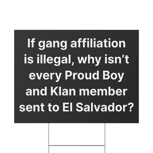 El Salvador Protest Yard Sign | Free Kilmar Garcia Protest Sign | Double-Sided Print | Multiple Sizes