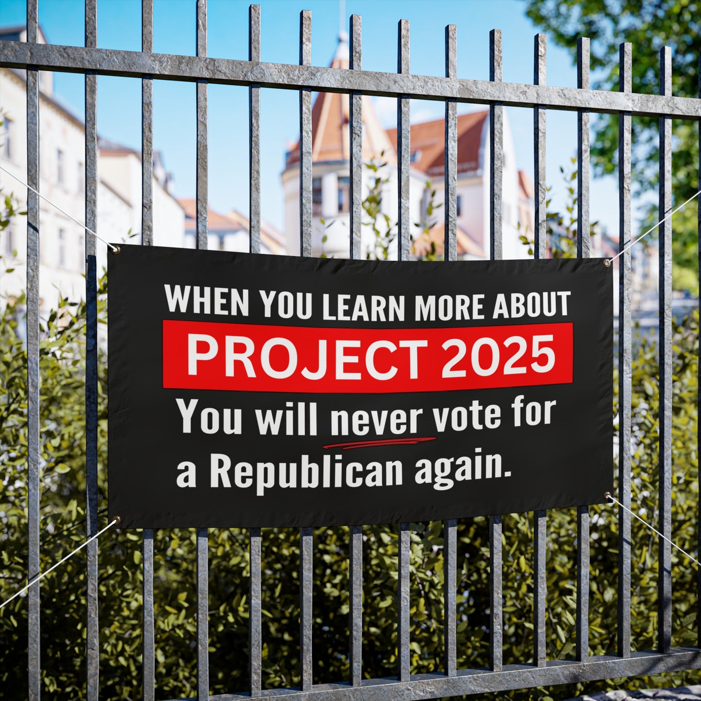 Project 2025 Education, Vinyl Indoor/Outdoor Banner, 48 x 24 or 72 x 36, Vote Banner