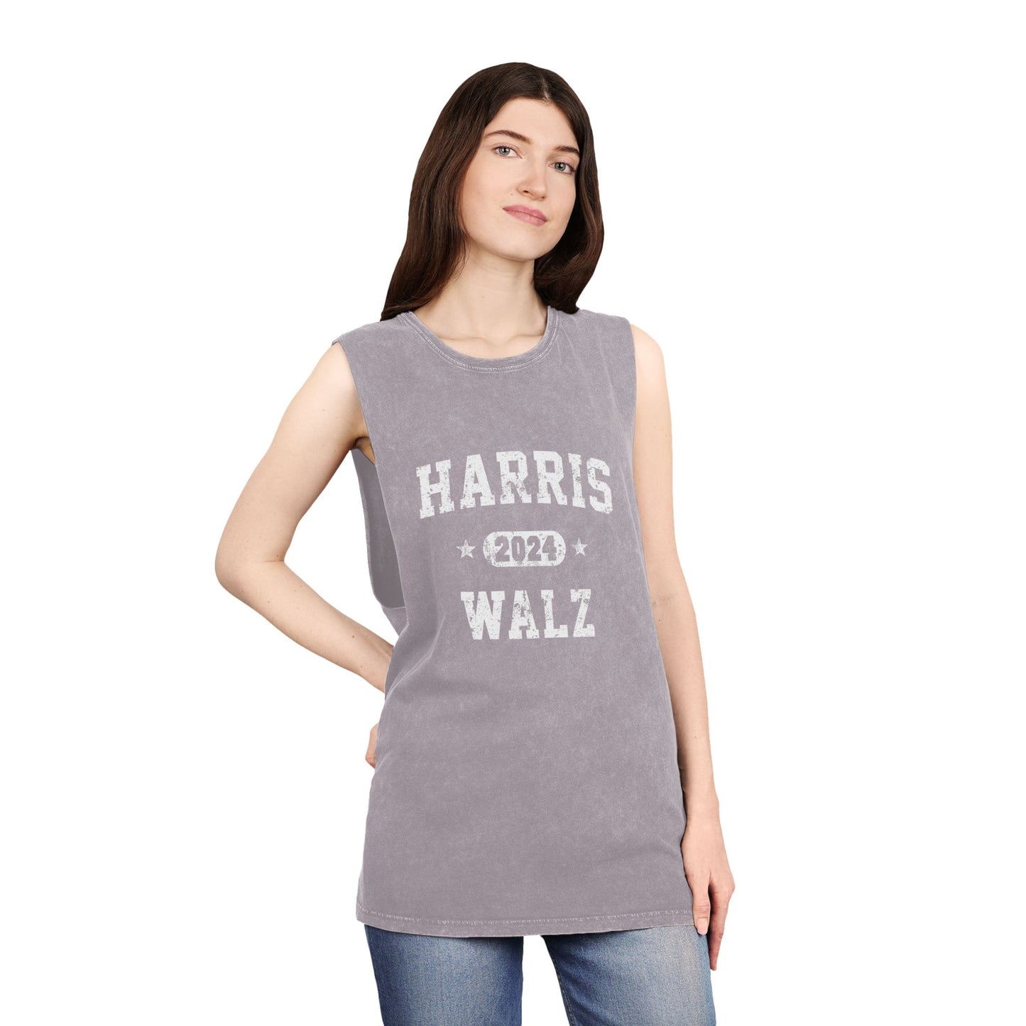 Harris Walz Tank, Unisex Stonewash Tank Top, Multiple Colors, Free Shipping