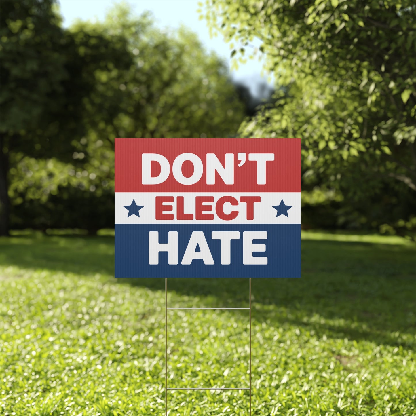 Don't Elect Hate Yard Sign, Anti Trump Yard Sign, Anti Maga Yard Sign, Political Yard Sign, Print on Both Sides, Multiple Sizes
