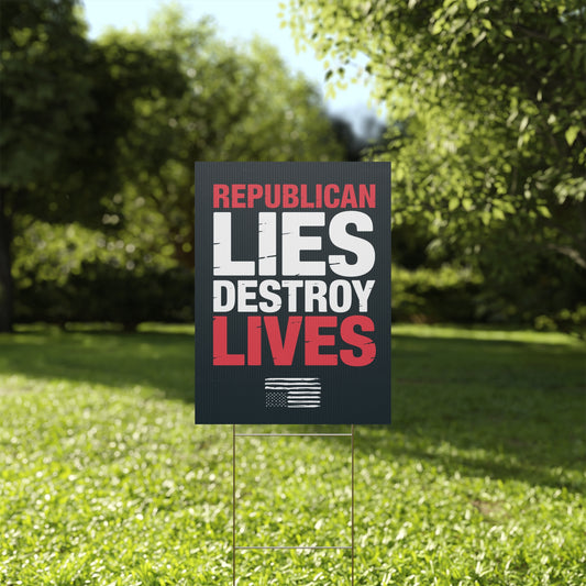 Anti Trump Yard Sign | Protest Sign | Anti Trump Sign | Political Yard Sign - Print on Both Sides - 18" x 24"