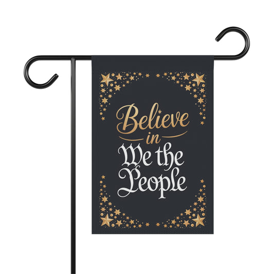 Believe in We the People Holiday Garden Flag, Christmas Garden Flag, Holiday Garden Flag, Funny Political Holiday Decor, Democracy Gift