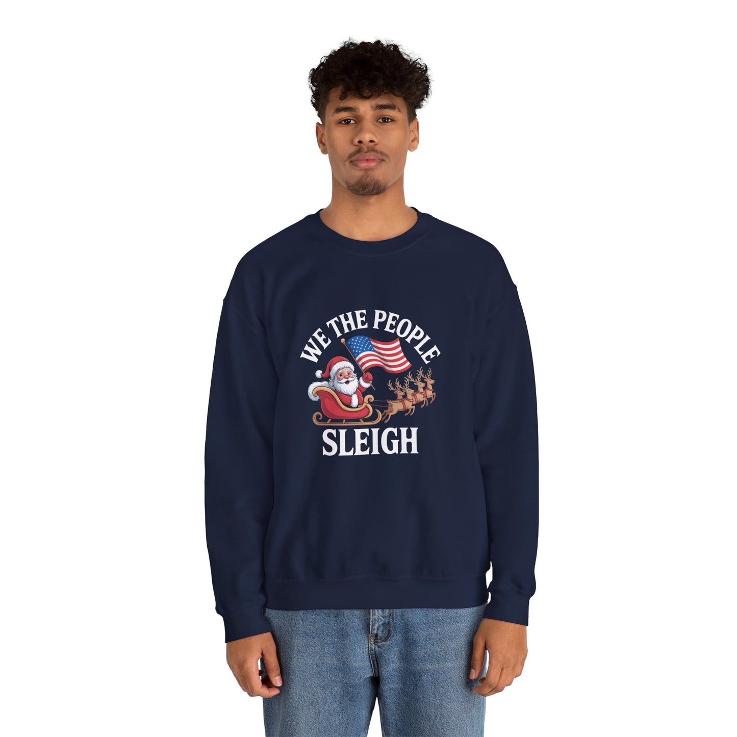We the People Sleigh Sweatshirt, Merry Resistmas Sweatshirt, Holiday Sweatshirt, Christmas Sweatshirt, Unisex, Many Colors, Free Shipping