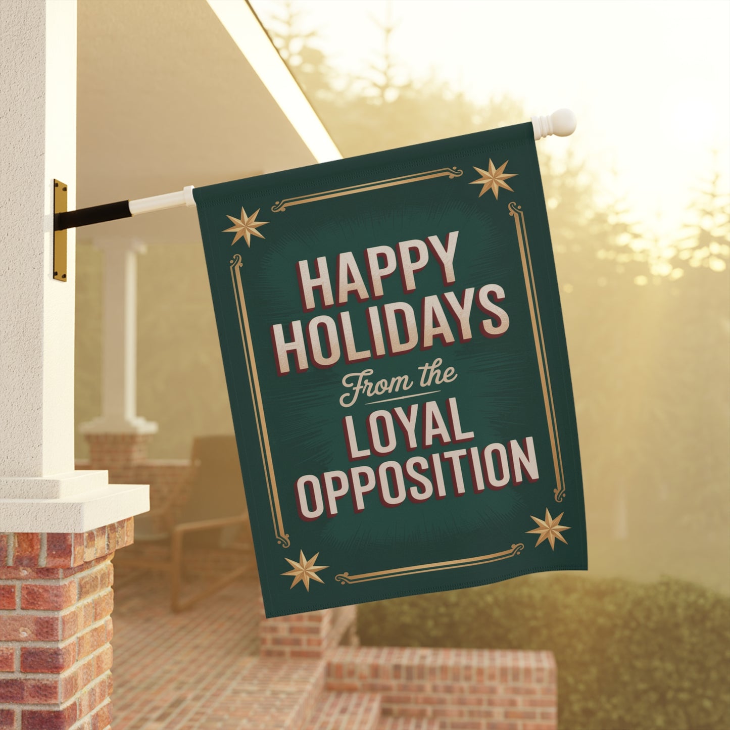 Funny Anti Trump Garden Flag, Christmas Garden Flag, Holiday Garden Flag, Funny Political Holiday Decor, Democracy Gift, Free Shipping