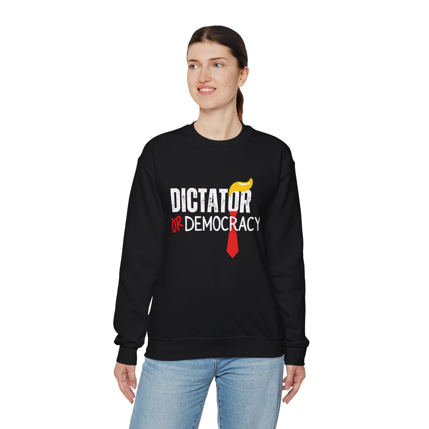 Democracy Sweatshirt, Anti Trump Sweatshirt, Dictator or Democracy