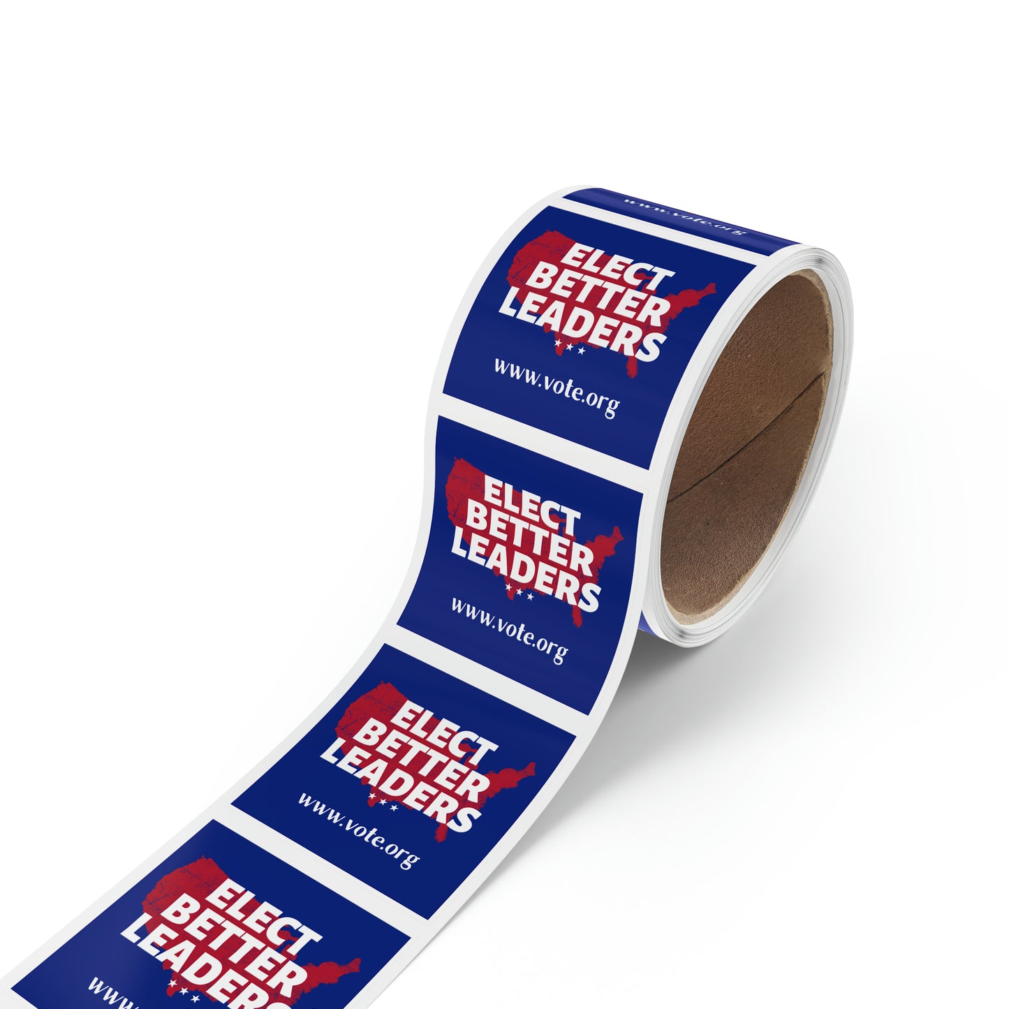 Elect Better Leaders, Democracy Sticker Rolls, 50, 100 or 250, Free Shipping, Democracy Signs, Vote Sticker, Democrat Sticker