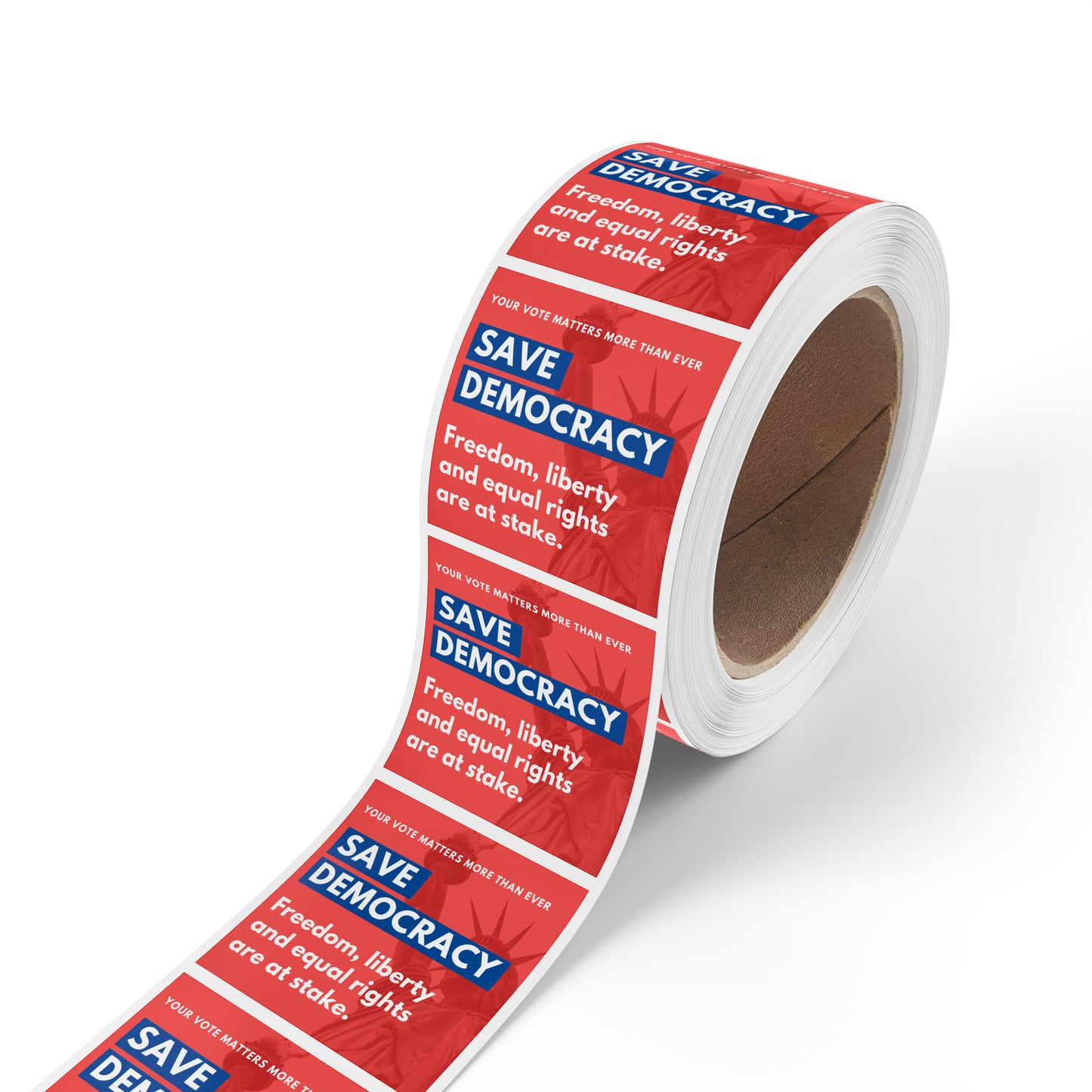 Save Democracy Sticker Rolls, 50, 100 or 250, Free Shipping, Democracy Signs, Vote Sticker, Democrat Sticker,  Leftist Sticker