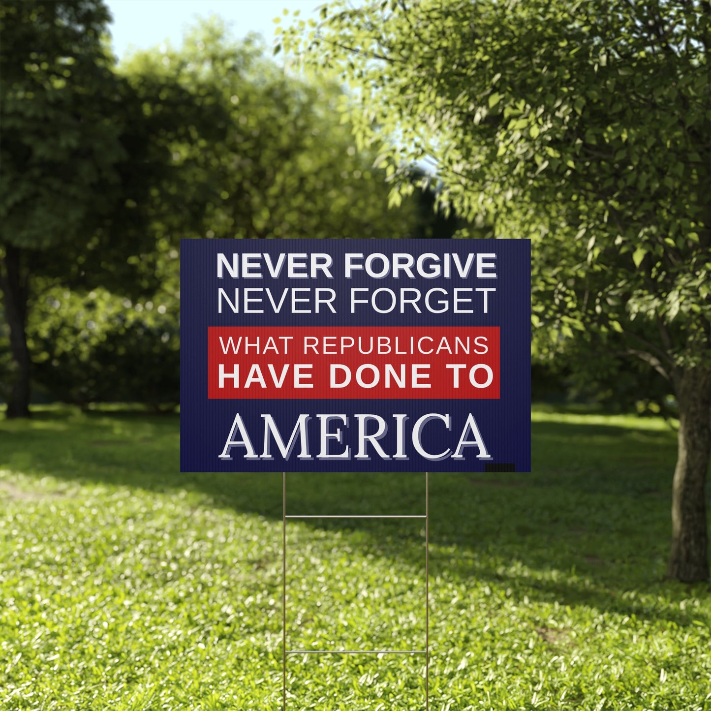 Anti Trump Yard Sign | Protest Sign | Anti Trump Sign | Political Yard Sign - Print on Both Sides - 18" x 24"