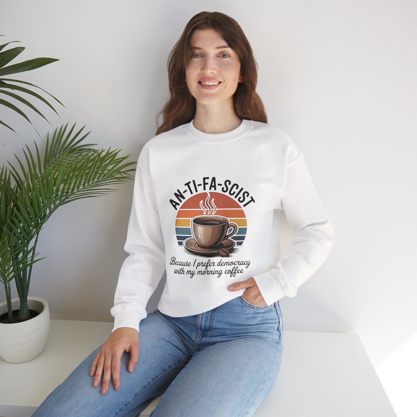 Funny Antifa Sweatshirt, Anti Fascist Sweatshirt, Anti Fascism Sweatshirt, Funny Anti Trump Sweatshirt, Unisex Style, Multiple Colors, Free Shipping,