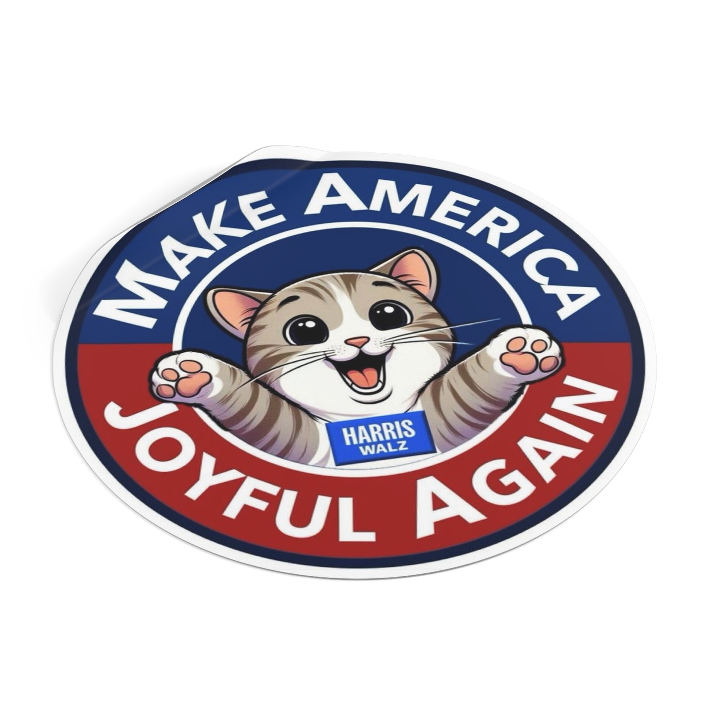 Make America Joyful Again Sticker, Kamala Harris Sticker, Indoor/Outdoor, Multiple Sizes, Free Shipping