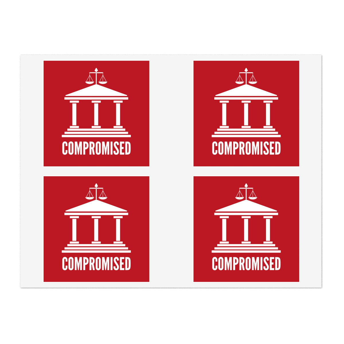 Corruption Sticker Supreme Court Corruption Sticker Sheet, Election Stickers – Democracy Signs