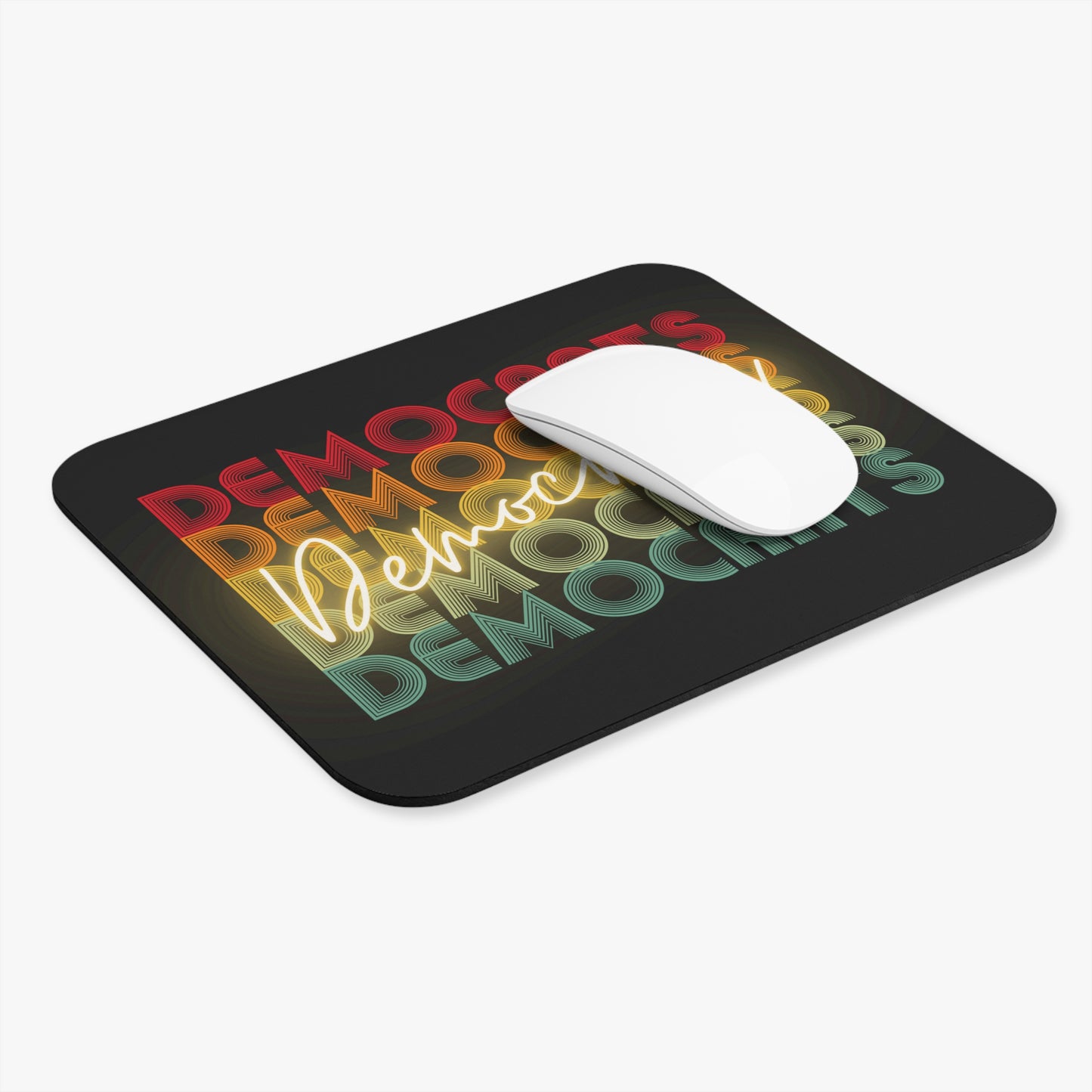 Democrats Democracy Mousepad, Vibrant Design, Great Democrat Gift, Democracy Signs, Democracy Gift, Political Gift, Voter Gift