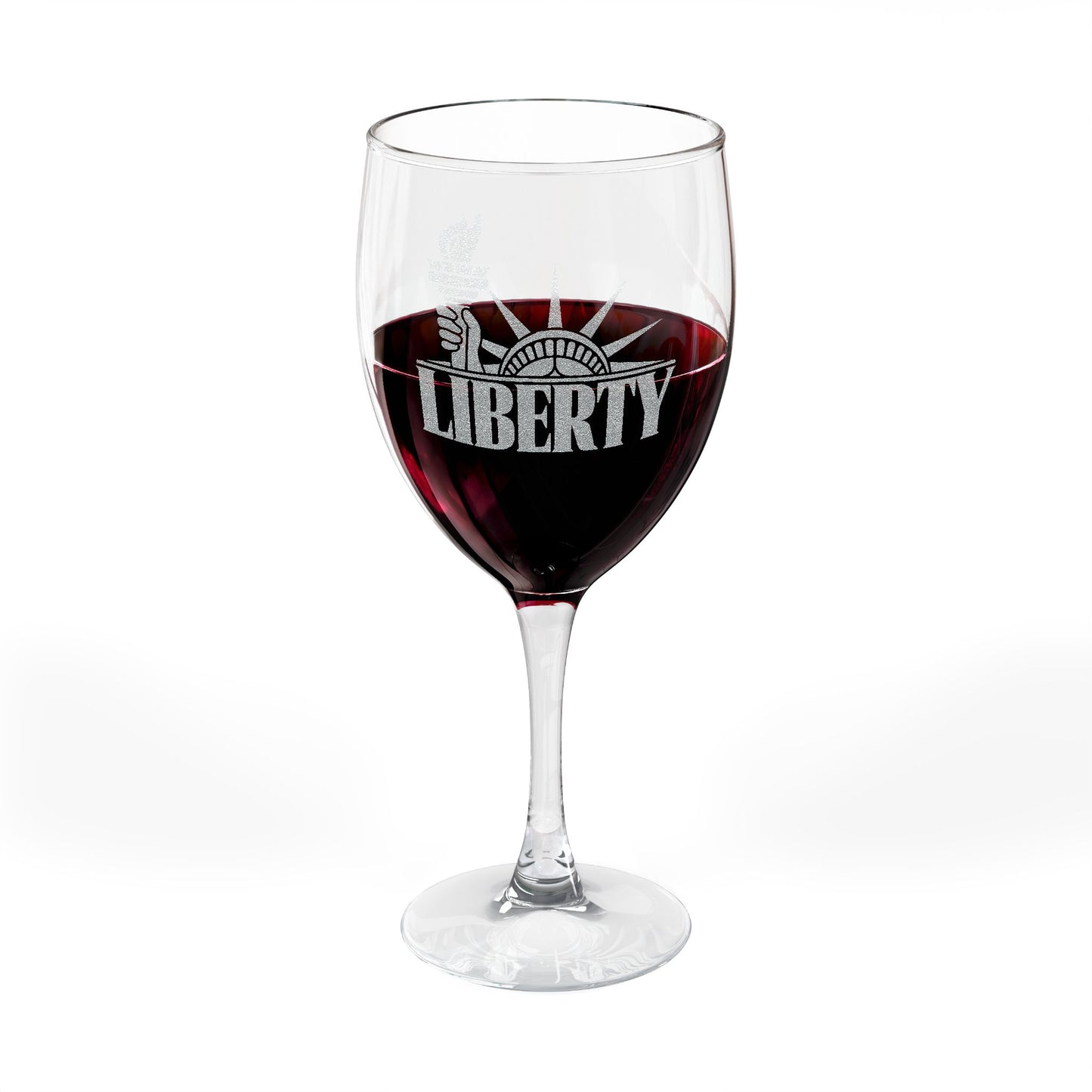 Liberty Engraved Wine Glass, No Kings Gifts, Anti Trump Gifts, 10.5 oz, Unique Political Gift, Democracy Gift, Patriotic Gift, Democrat Gift
