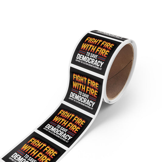 Yes on Prop 50 Stickers, Rolls of 50, 100 or 250, 1 inch or 2 inches, Free Shipping, Election Rigging Response Act Stickers.