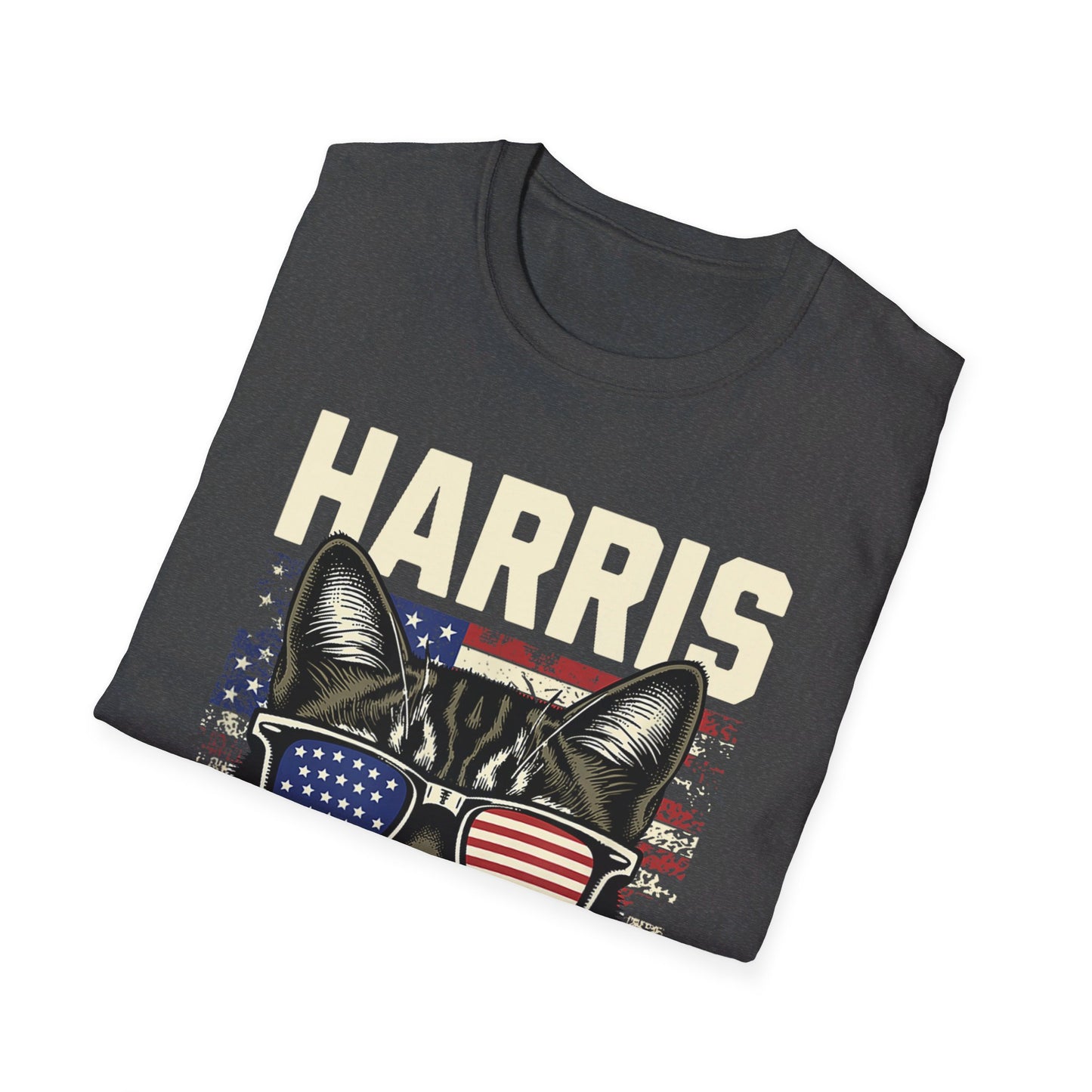 Kamala Harris Cat Tshirt - Soft, Unisex Style, Multiple Colors, Free Shipping