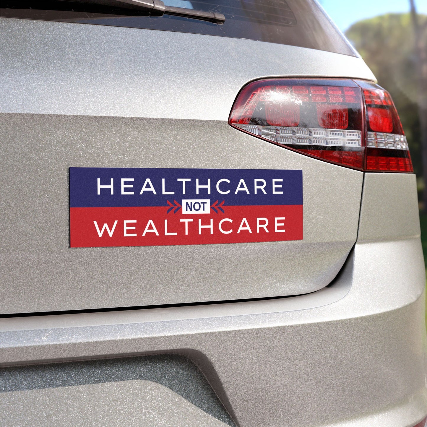 Healthcare Not Wealthcare Magnetic Bumper Sticker, Anti Trump Magnet, Political Magnet, Magnet for Car, Bumper Magnet, Fridge Magnet