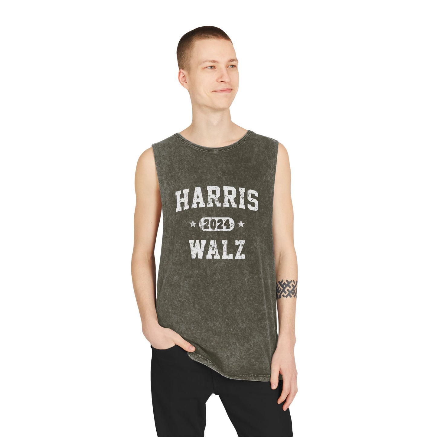 Harris Walz Tank, Unisex Stonewash Tank Top, Multiple Colors, Free Shipping