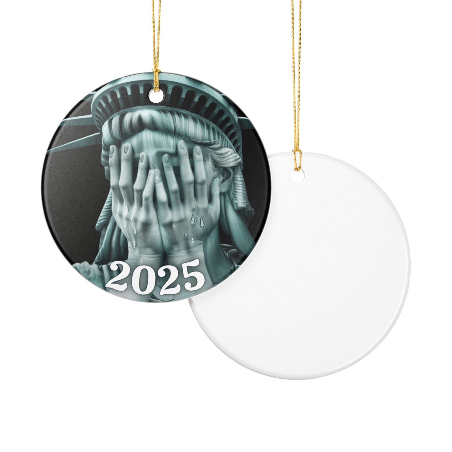 2025 Holiday Ornament, 2025 Christmas Ornament, Political Ornament, Anti Trump Ornament, Democracy Ornament, Gift for Democrat