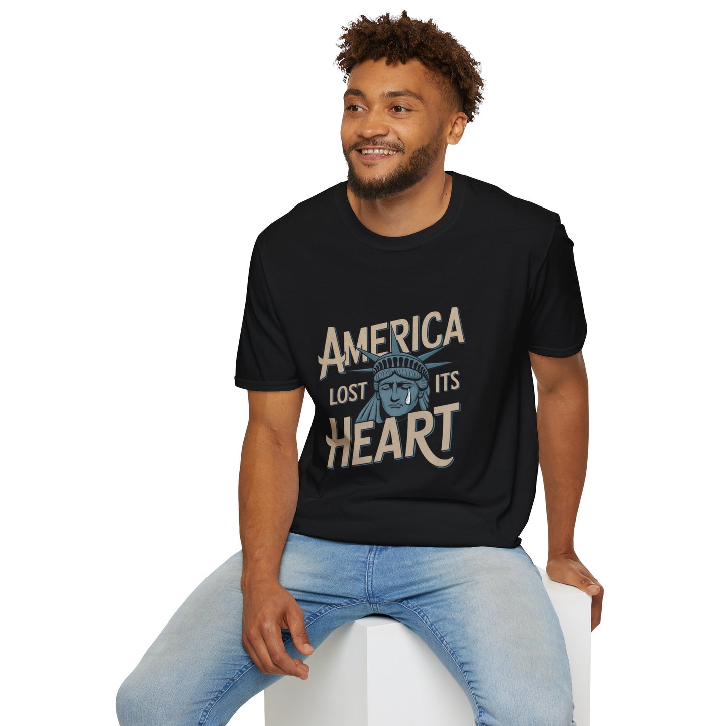 America Lost Its Heart Tshirt, Anti Trump Tshirt, Unisex Style, Free Shipping, America Tshirt, Lady Liberty Tshirt, Statue of Liberty Tshirt