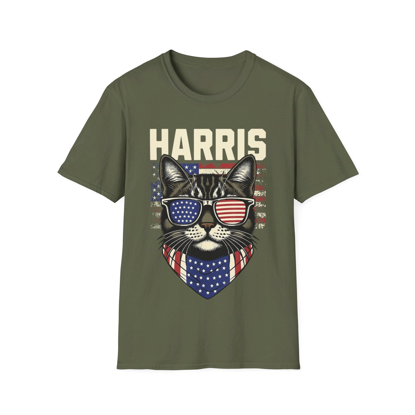 Kamala Harris Cat Tshirt - Soft, Unisex Style, Multiple Colors, Free Shipping